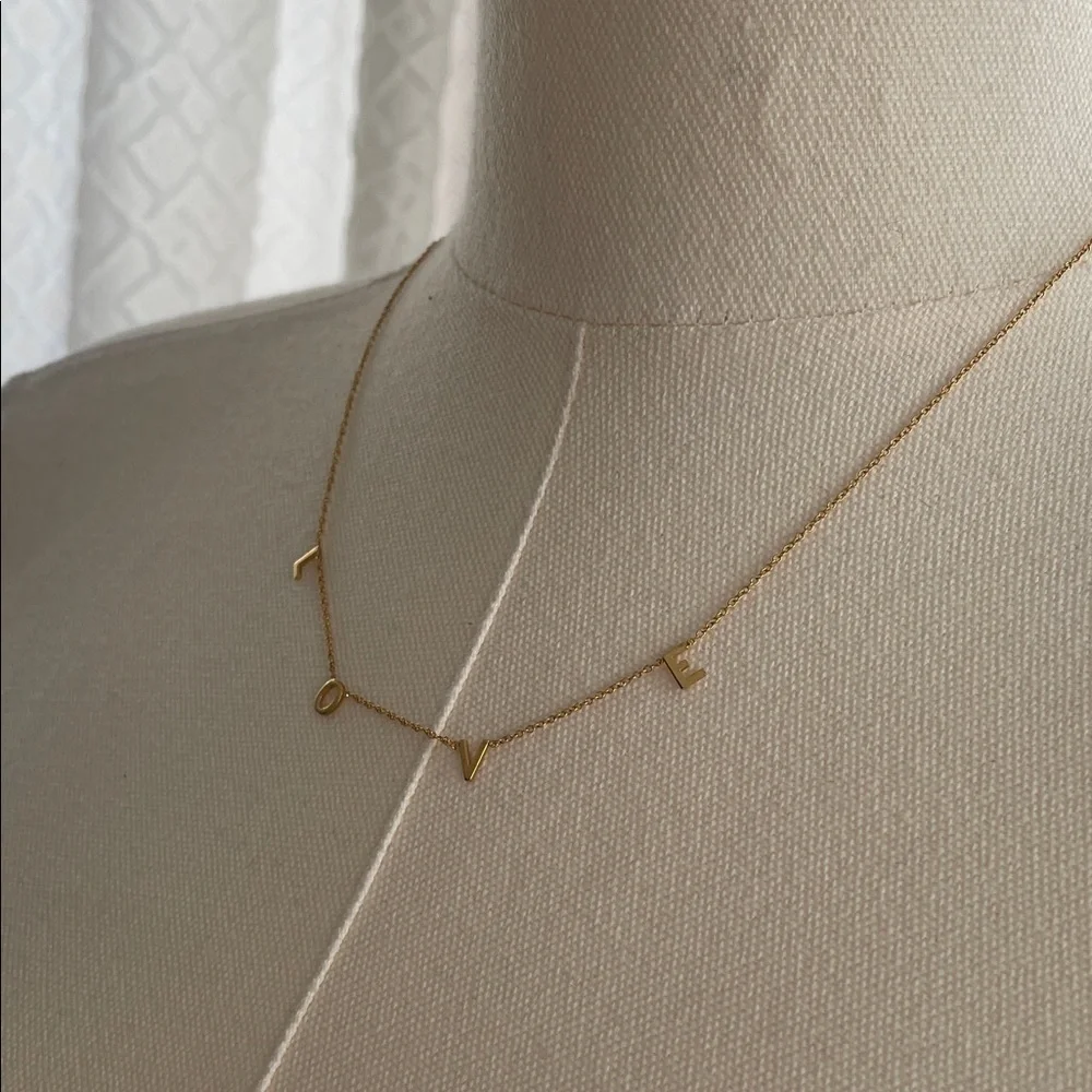 BYCHARI Gold LOVE Letter Necklace